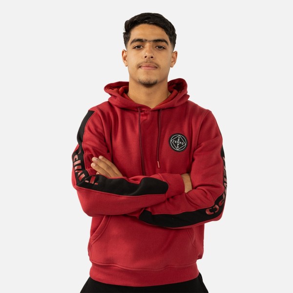 Tempo Sweat à Capuche Rouge Bordeau